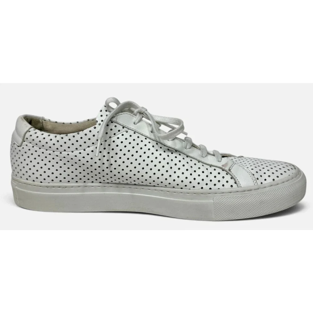 Common Projects 1886 Achilles Low White Perforated Sneakers Mens Size 9 US 42